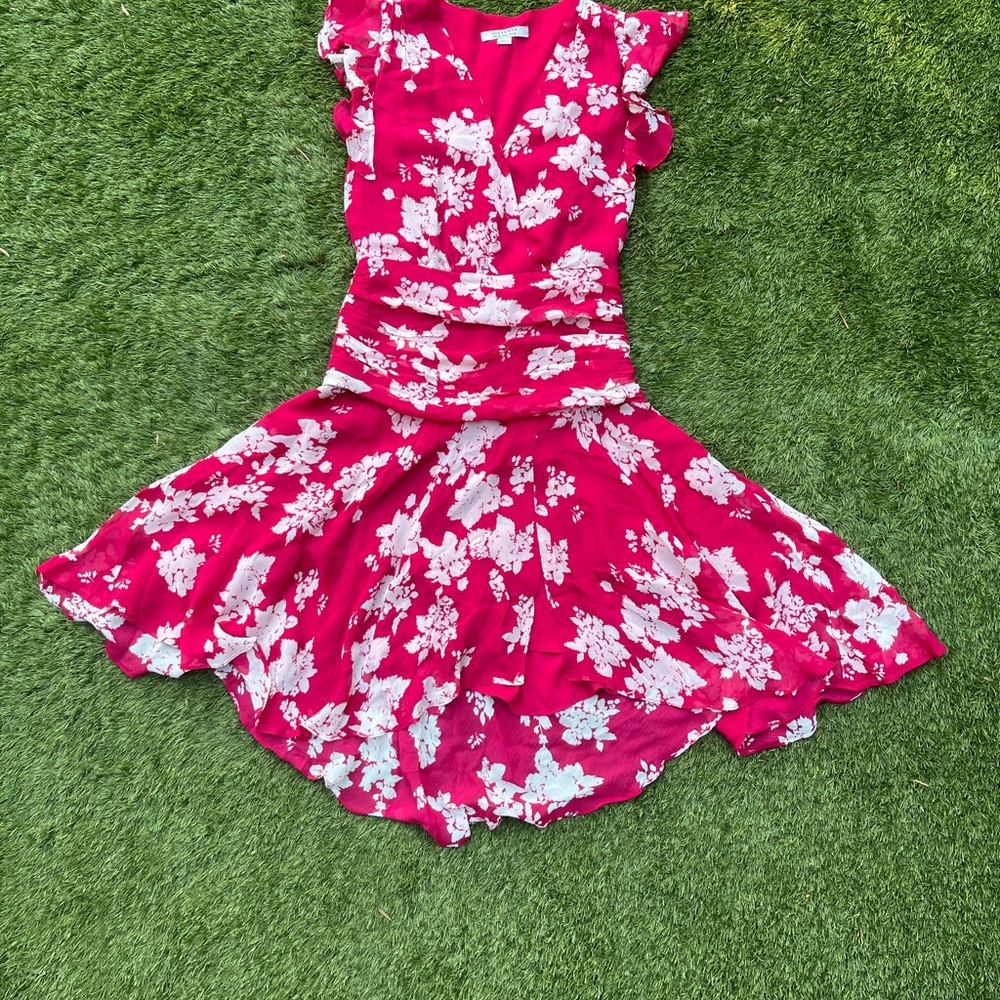 Floral Ruffle Sleeve Dress